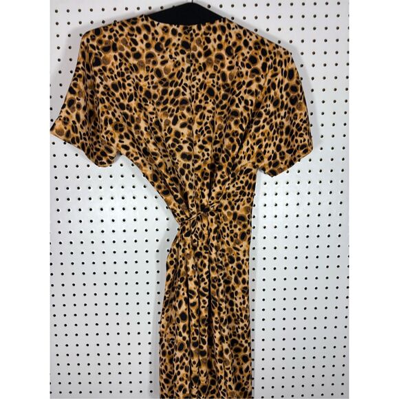Aritzia Babaton leopard print wallace wrap dress size S - Picture 8 of 10